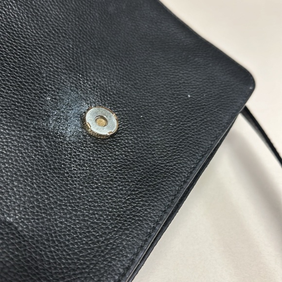 🔥🔥🔥Michael Kors Vanna Medium Black Pebbled Leather Crossbody Bag - Picture 10 of 15